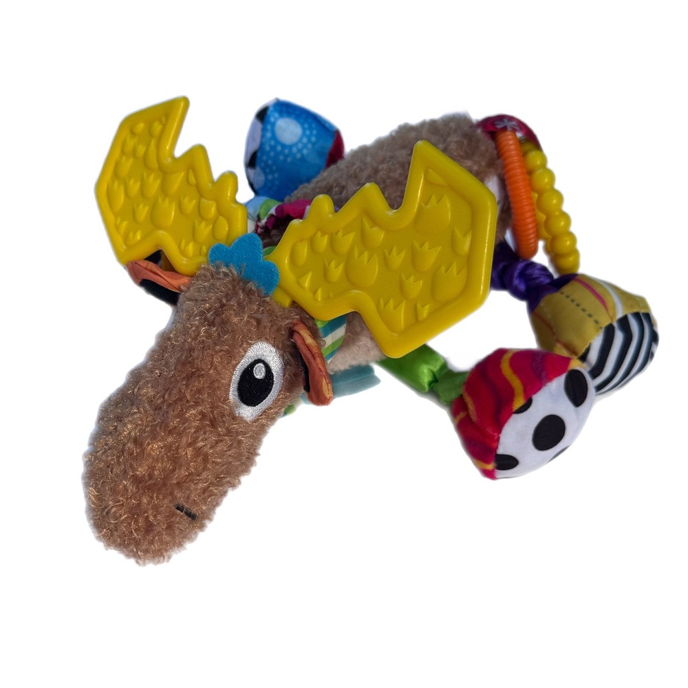 Lamaze Mortimer the Moose Baby Sensory Clip On Toy Plush Teether yellow L27014A